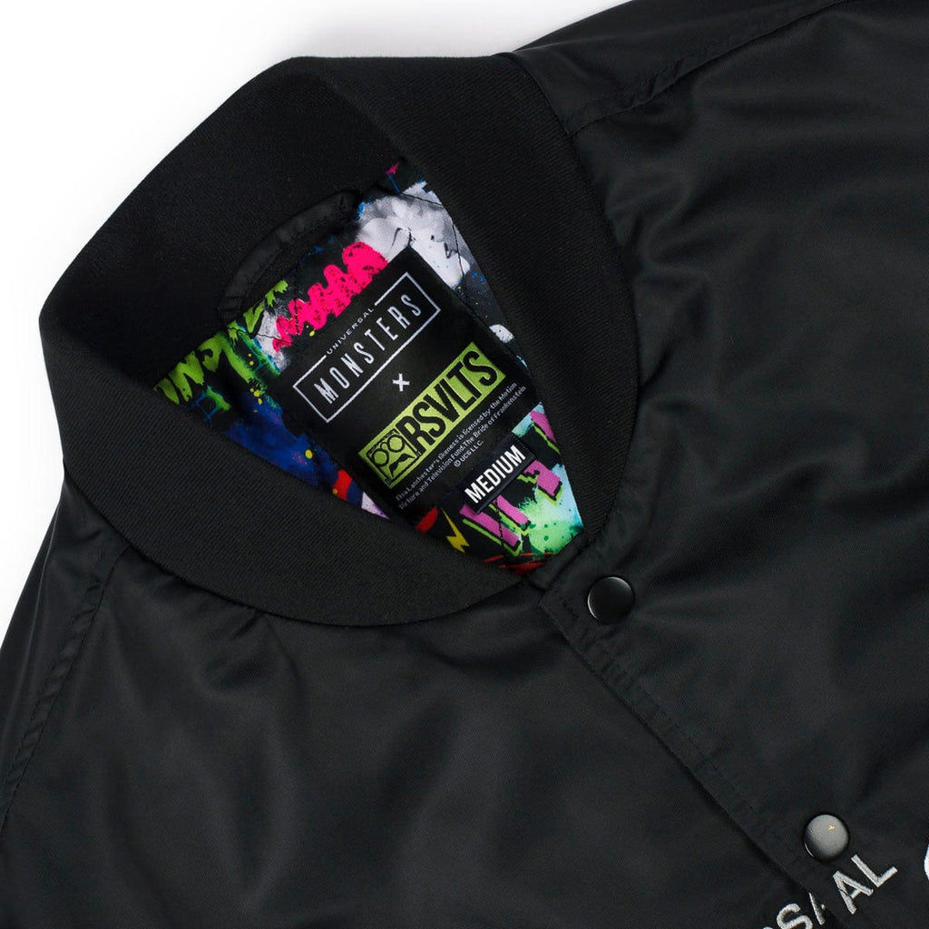 RSVLTS The Scream Team Coach Jacket in Black — detail 10