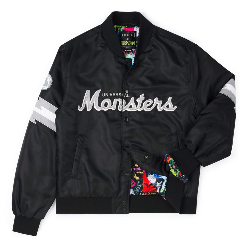 RSVLTS The Scream Team Coach Jacket in Black — front view