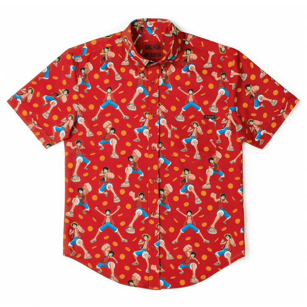 RSVLTS I’m Going to Become… KUNUFLEX Short Sleeve Shirt in Red — detail 5