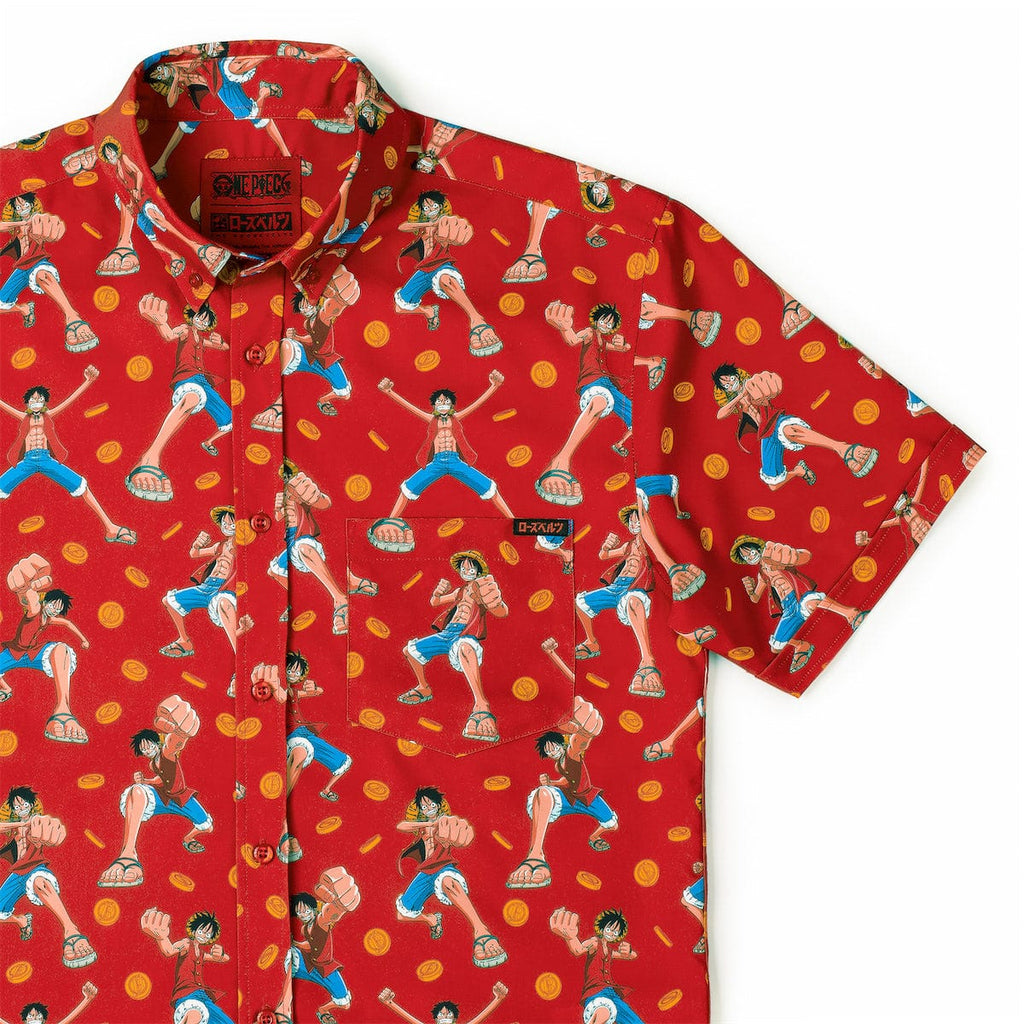 RSVLTS I’m Going to Become… KUNUFLEX Short Sleeve Shirt in Red — front view