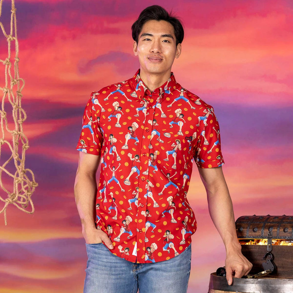 RSVLTS I’m Going to Become… KUNUFLEX Short Sleeve Shirt in Red — detail 2