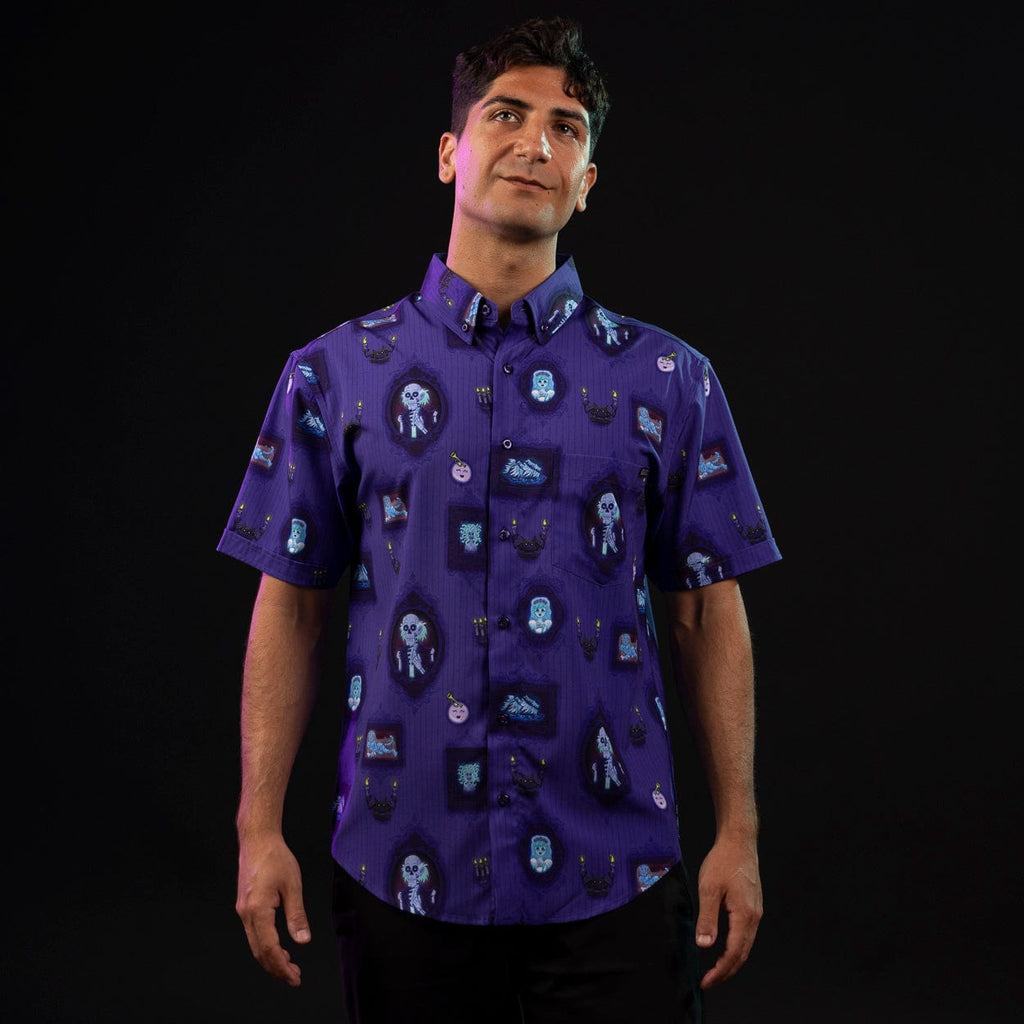 RSVLTS Ghostly Gallery KUNUFLEX Short Sleeve Shirt in Purple — detail 7