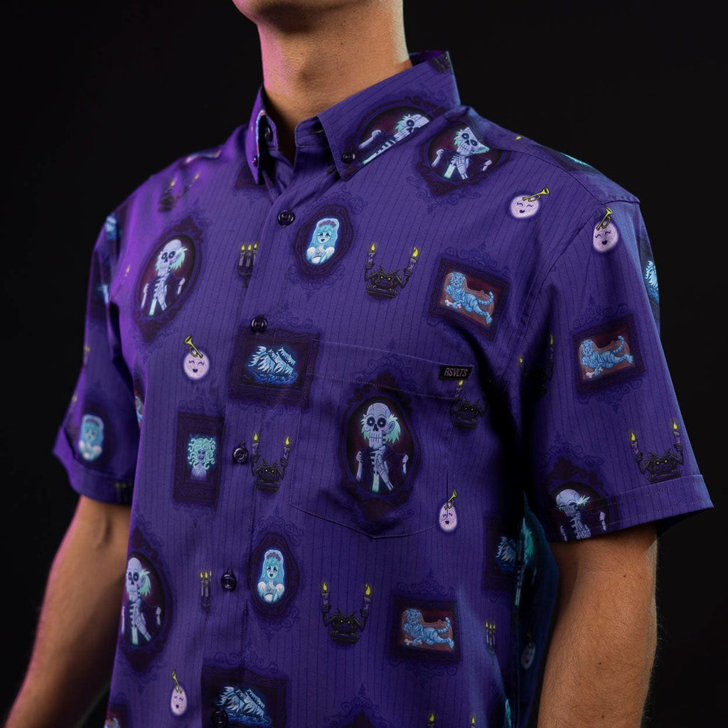 RSVLTS Ghostly Gallery KUNUFLEX Short Sleeve Shirt in Purple — detail 9