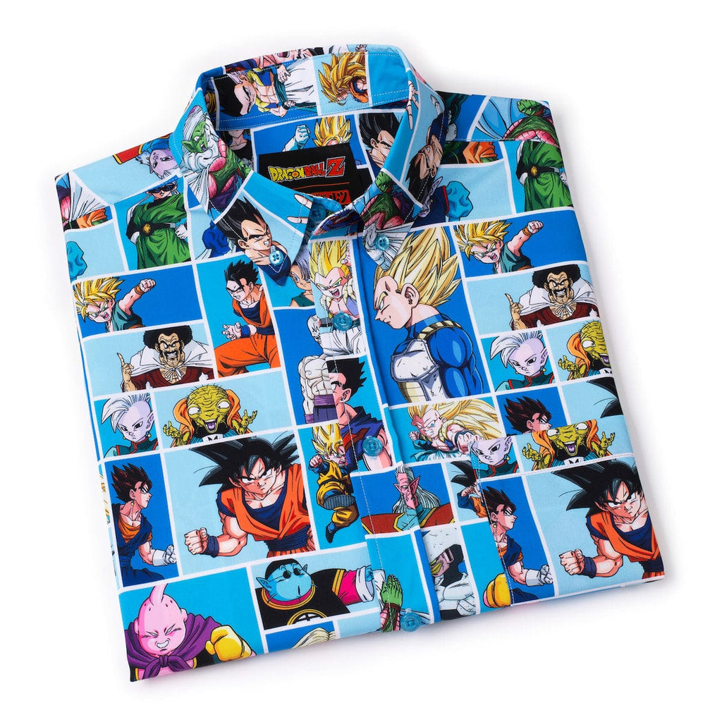 RSVLTS Dragon Ball A-Z KUNUFLEX Short Sleeve Shirt in Blue — detail 9