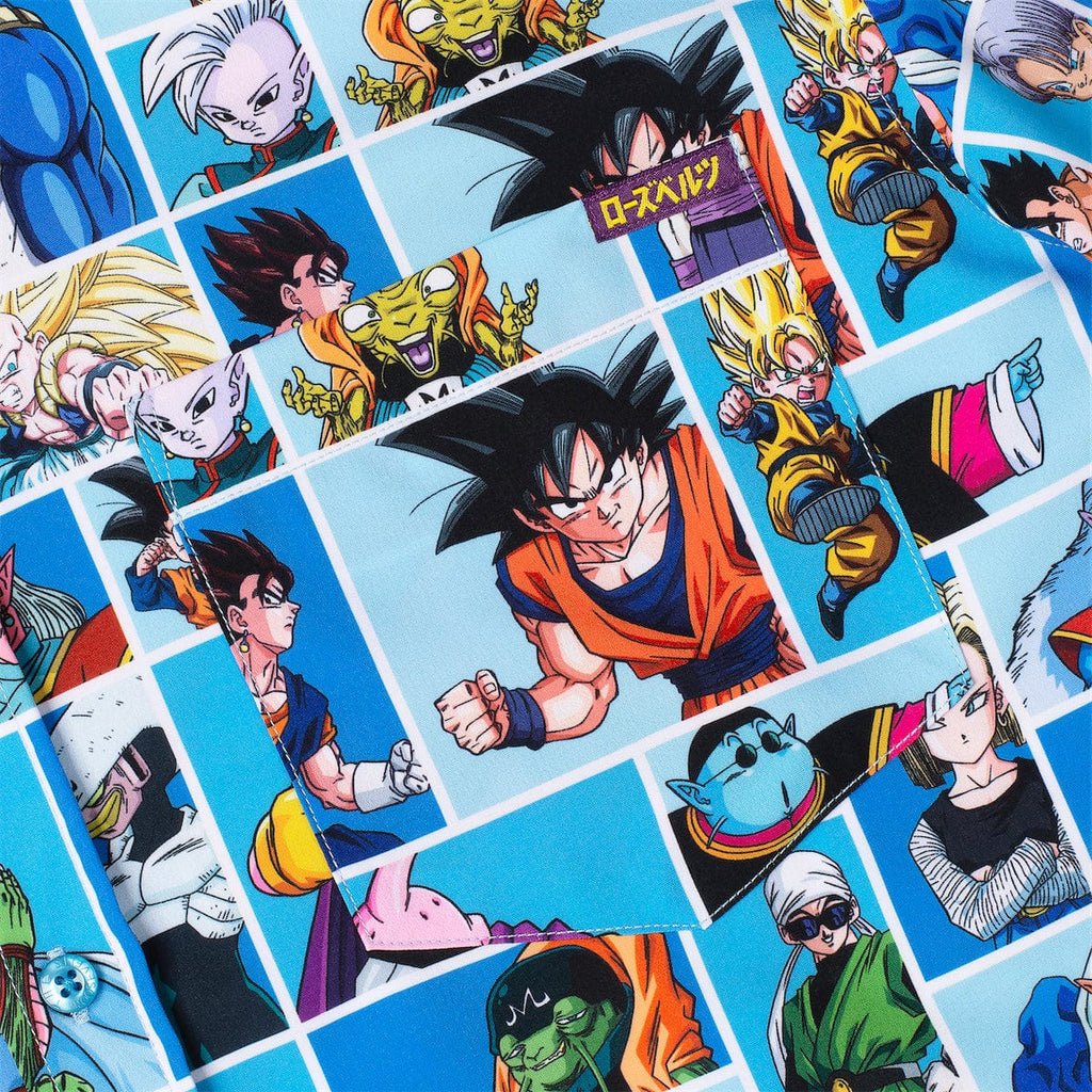 RSVLTS Dragon Ball A-Z KUNUFLEX Short Sleeve Shirt in Blue — detail 4
