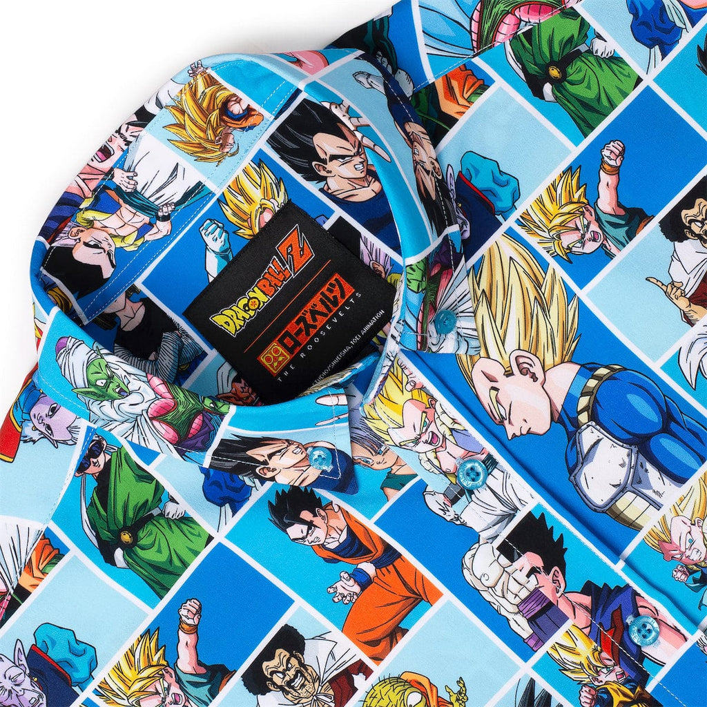 RSVLTS Dragon Ball A-Z KUNUFLEX Short Sleeve Shirt in Blue — detail 7