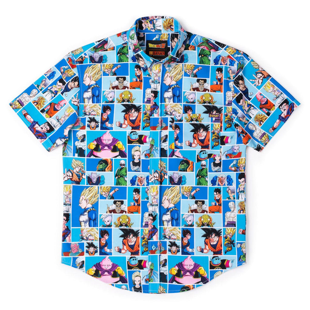RSVLTS Dragon Ball A-Z KUNUFLEX Short Sleeve Shirt in Blue — detail 6