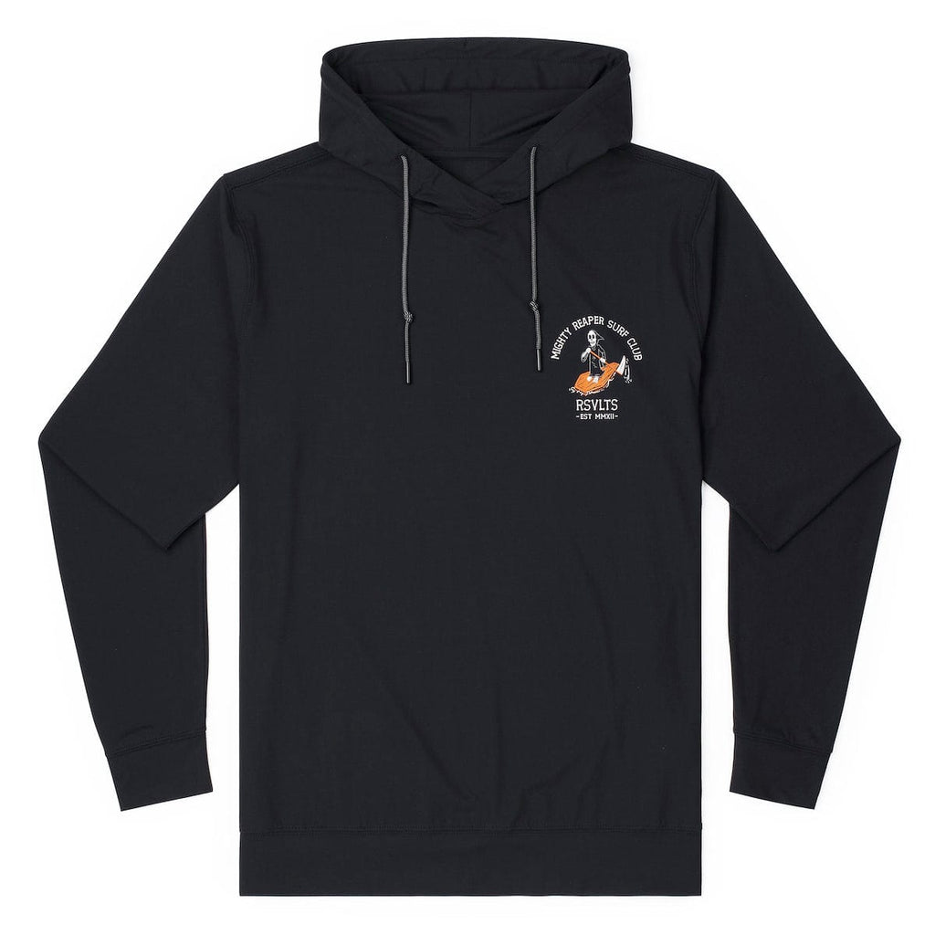 RSVLTS Mighty Reaper Surf Club Performance Hoodie in Black — detail 4
