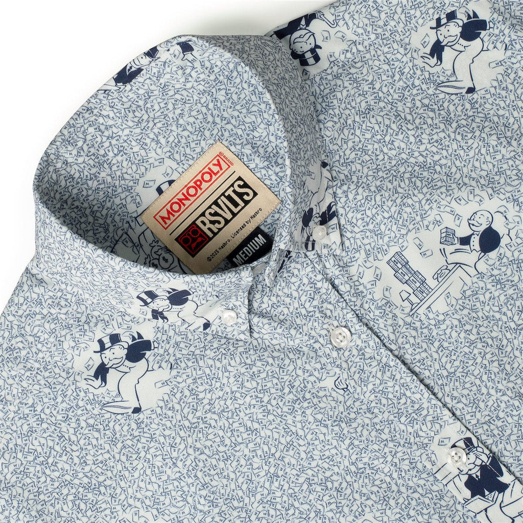 RSVLTS Funds & Games KUNUFLEX Short Sleeve Shirt in Gray — detail 9
