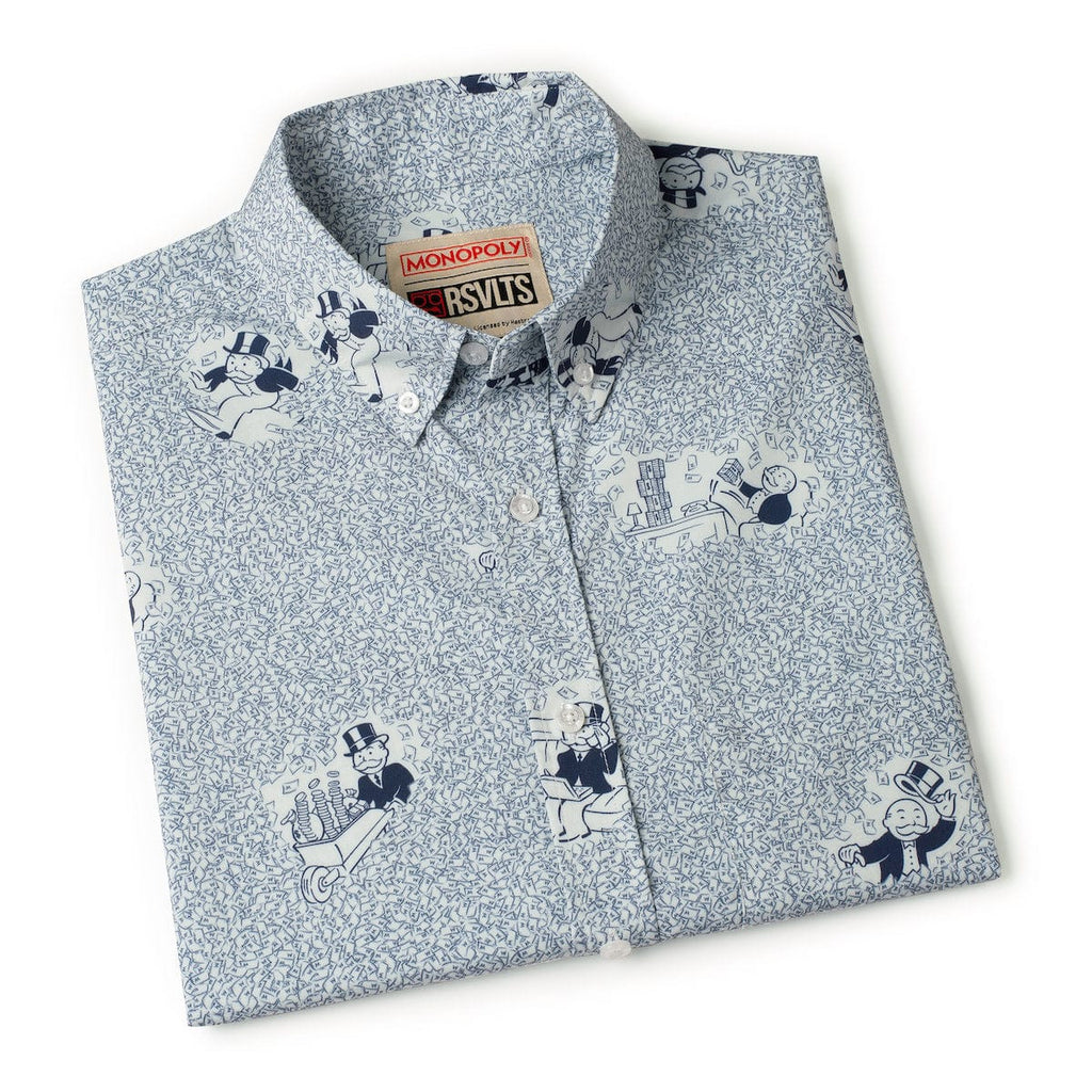 RSVLTS Funds & Games KUNUFLEX Short Sleeve Shirt in Gray — detail 11