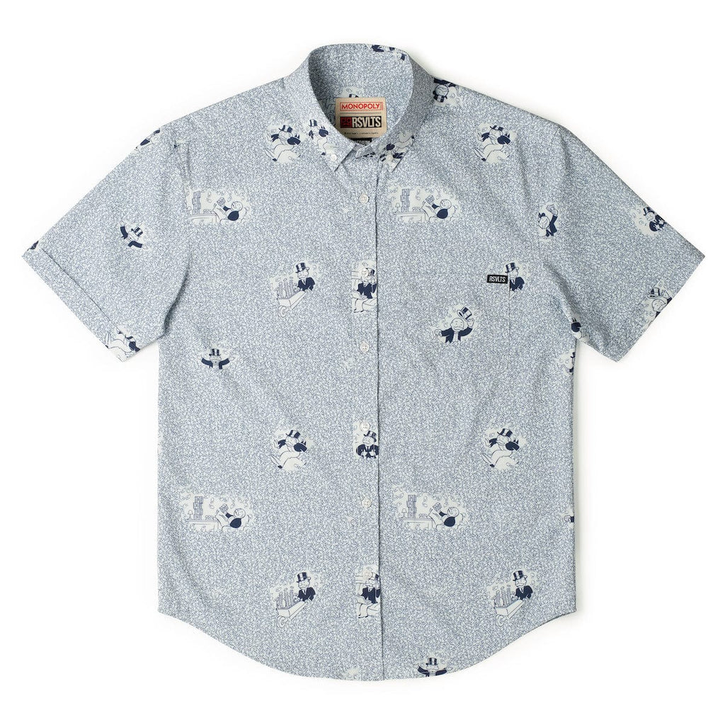 RSVLTS Funds & Games KUNUFLEX Short Sleeve Shirt in Gray — detail 8