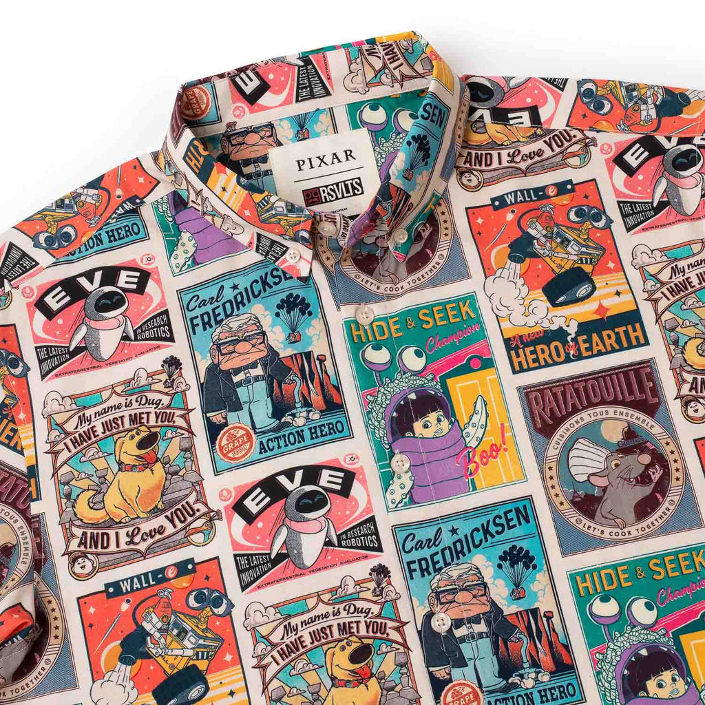 RSVLTS Posters KUNUFLEX Short Sleeve Shirt in Brown — detail 7
