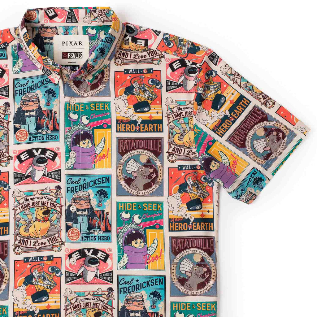 RSVLTS Posters KUNUFLEX Short Sleeve Shirt in Brown — front view