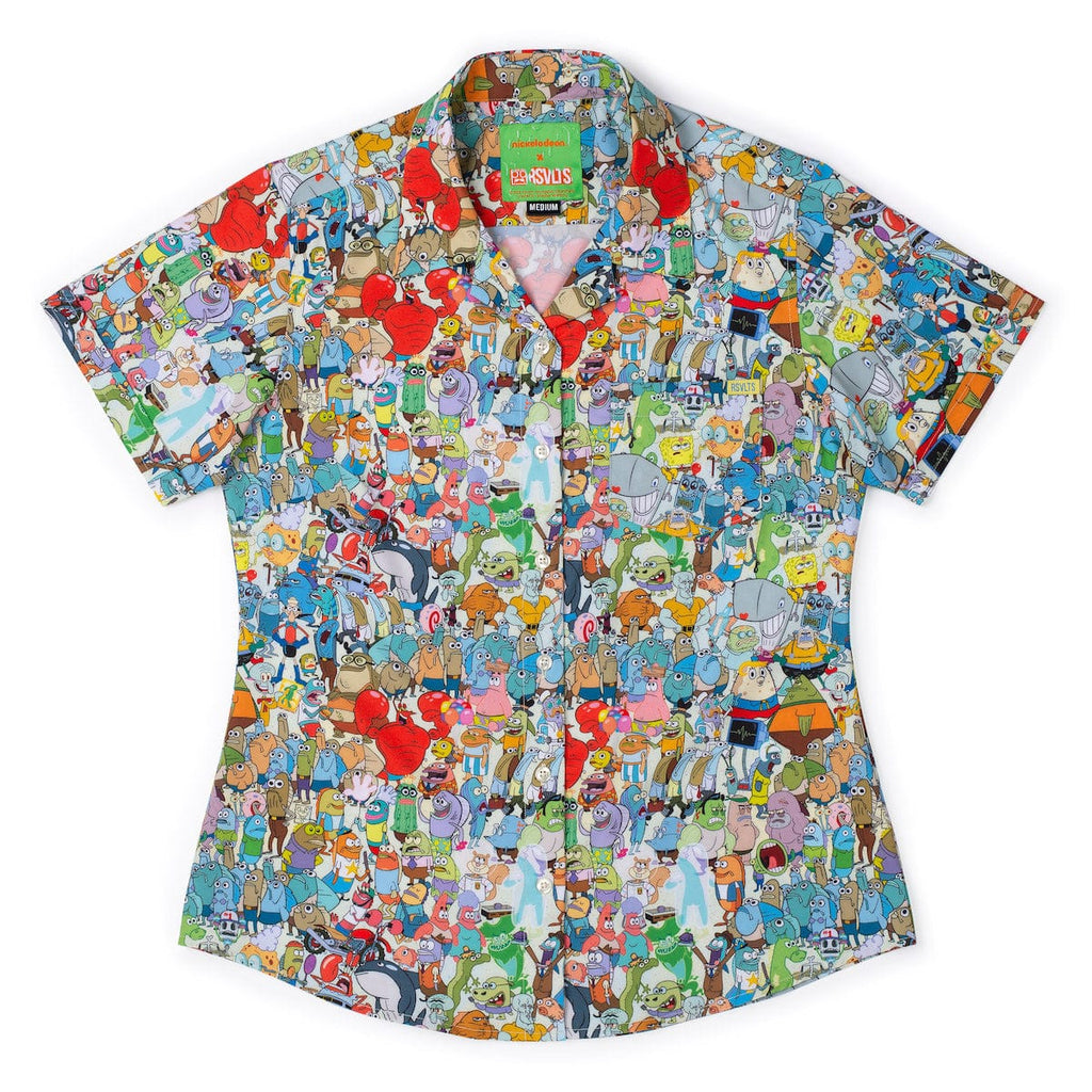 RSVLTS Welcome to Bikini Bottom Women's KUNUFLEX Short Sleeve Shirt — front view