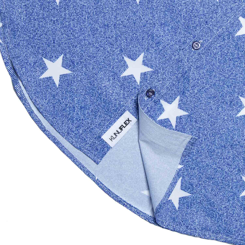 RSVLTS Country Hubble KUNUFLEX Short Sleeve Shirt in Blue — detail 2