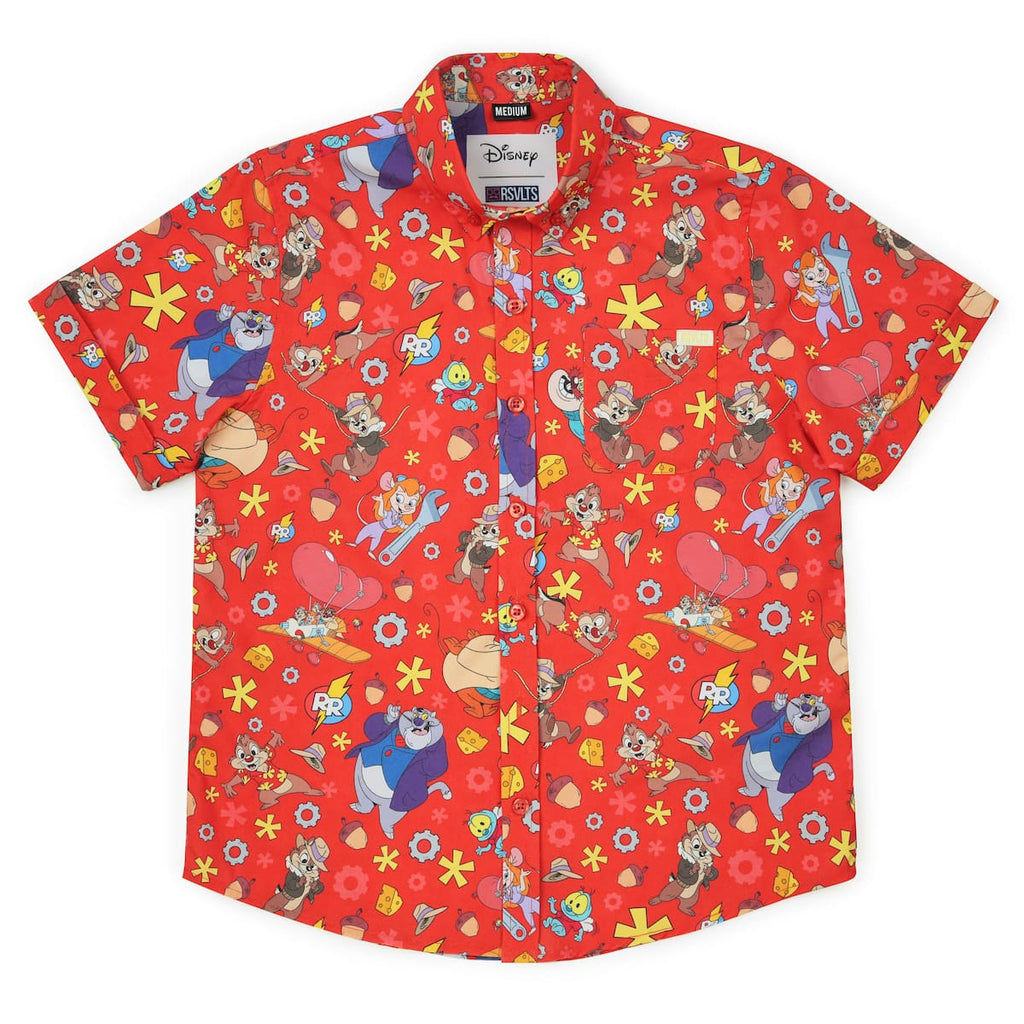 RSVLTS Ranger Roundup Youth KUNUFLEX Short Sleeve Shirt in Orange — front view