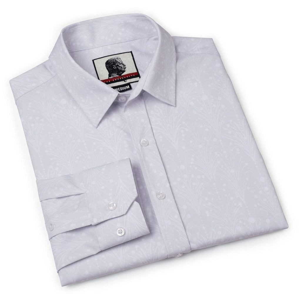 RSVLTS Gin Joint Jubilee Good Looks KUNUFLEX Dress Shirt in Gray — detail 11