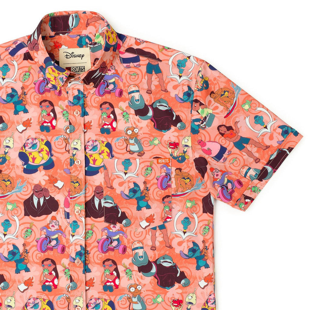 RSVLTS Ohana Means Family KUNUFLEX Short Sleeve Shirt in Multicolor — front view