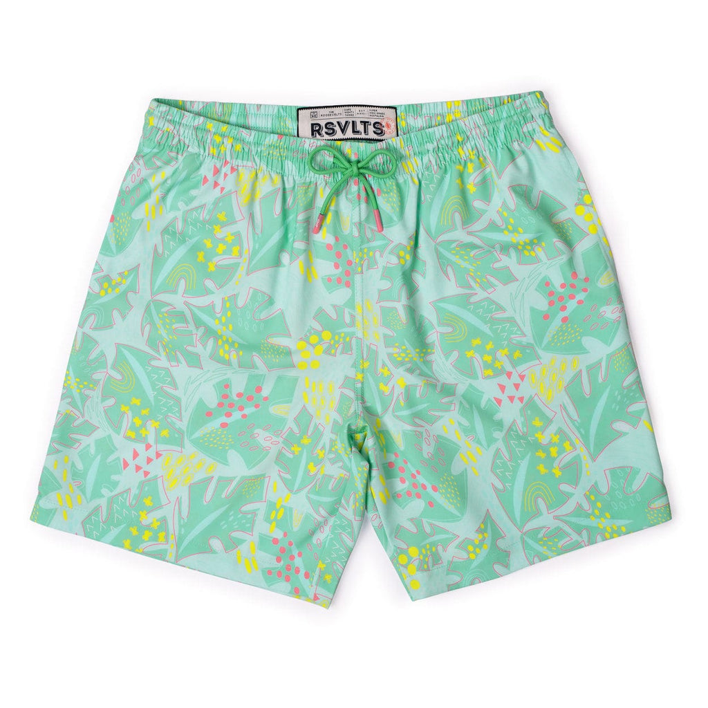 RSVLTS Wildberry Cove Hybrid Shorts in Green — detail 5