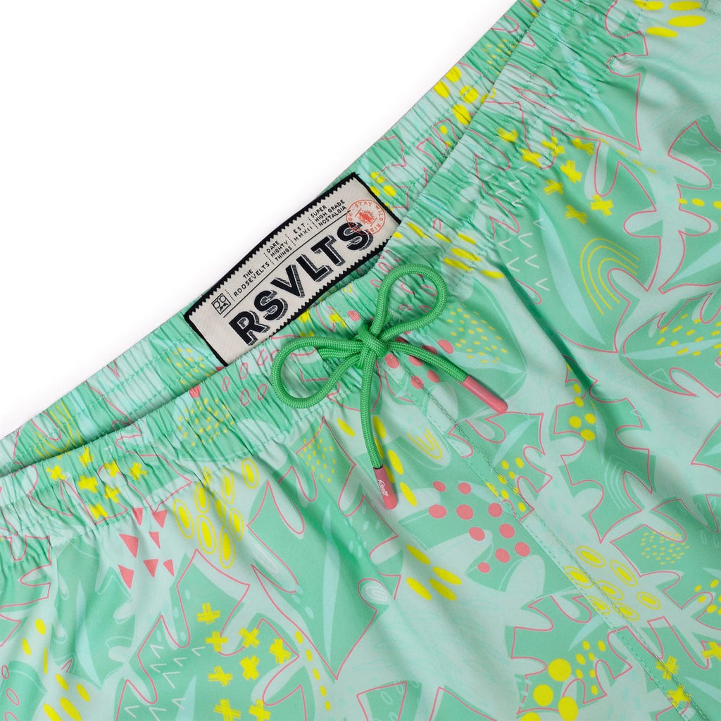 RSVLTS Wildberry Cove Hybrid Shorts in Green — detail 6