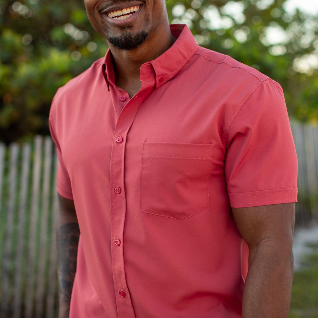 RSVLTS Siesta Red KUNUFLEX Short Sleeve Shirt — front view