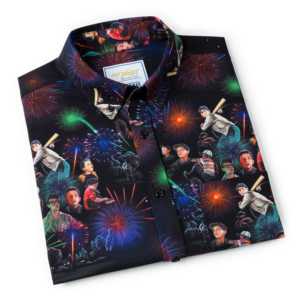 RSVLTS Night Game KUNUFLEX Short Sleeve Shirt in Black — detail 12