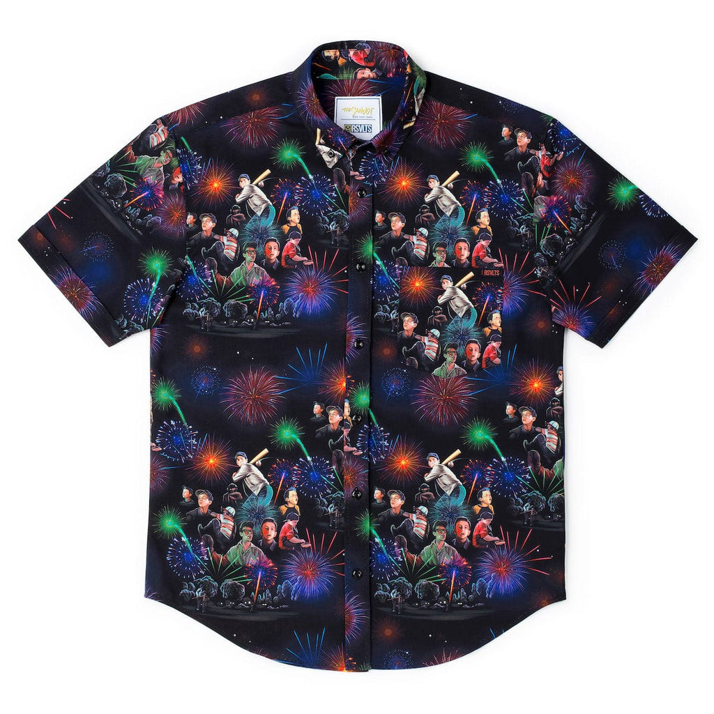 RSVLTS Night Game KUNUFLEX Short Sleeve Shirt in Black — detail 8