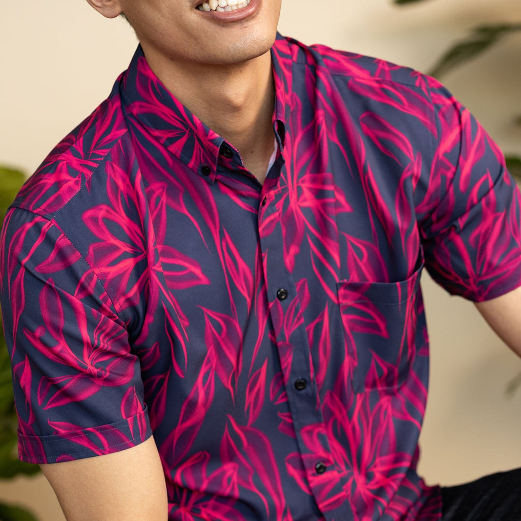 RSVLTS Ghost Palms KUNUFLEX Short Sleeve Shirt in Green — detail 4