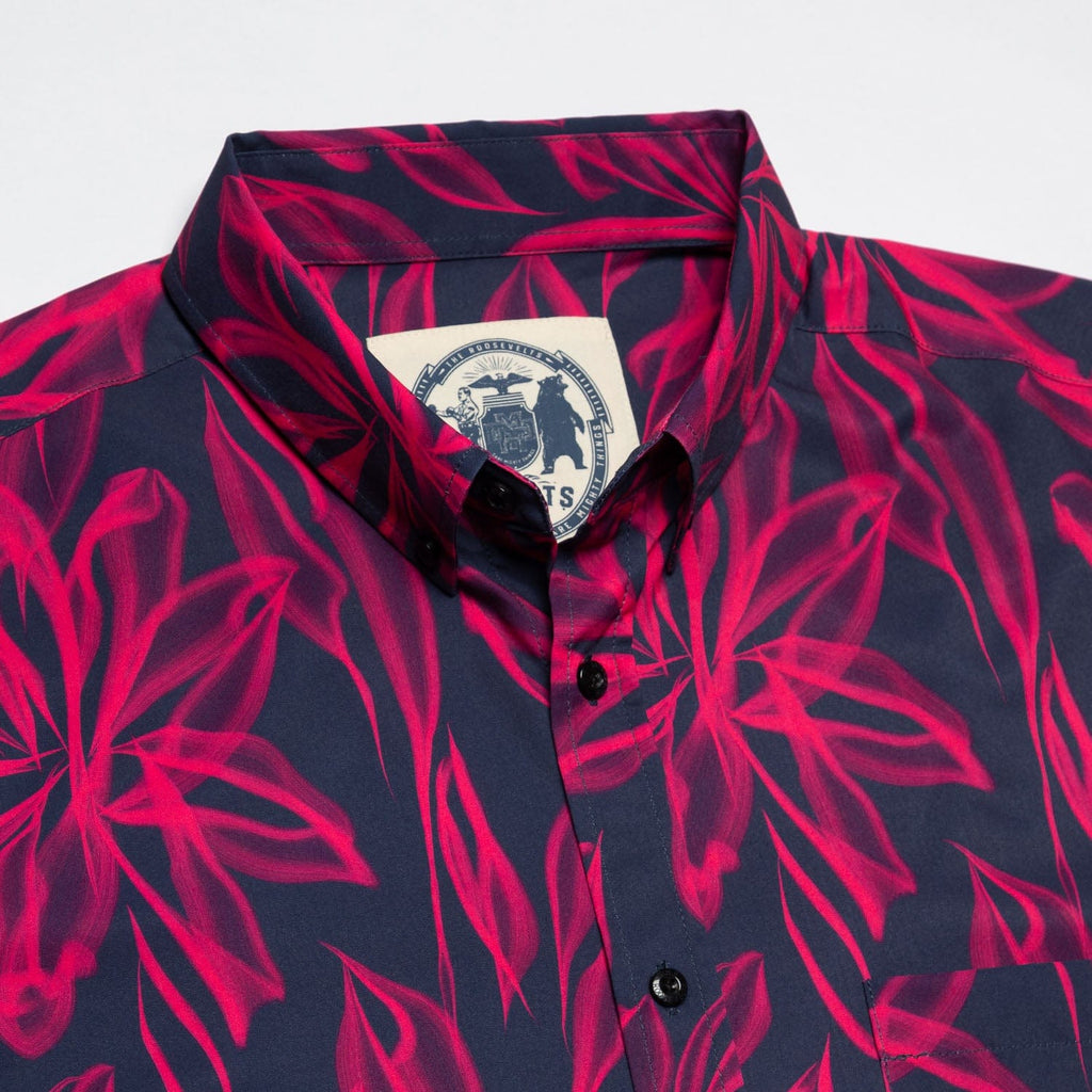 RSVLTS Ghost Palms KUNUFLEX Short Sleeve Shirt in Green — detail 6