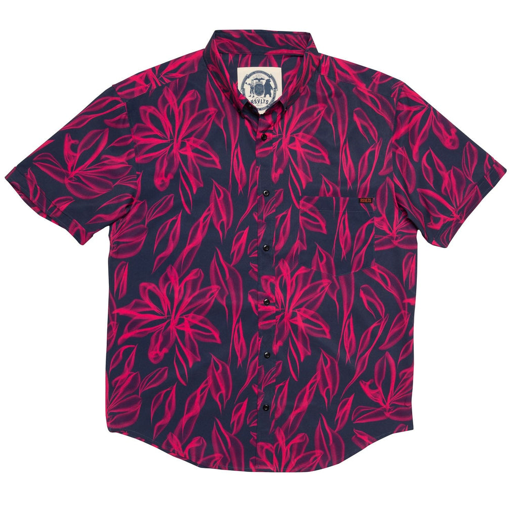 RSVLTS Ghost Palms KUNUFLEX Short Sleeve Shirt in Green — detail 3