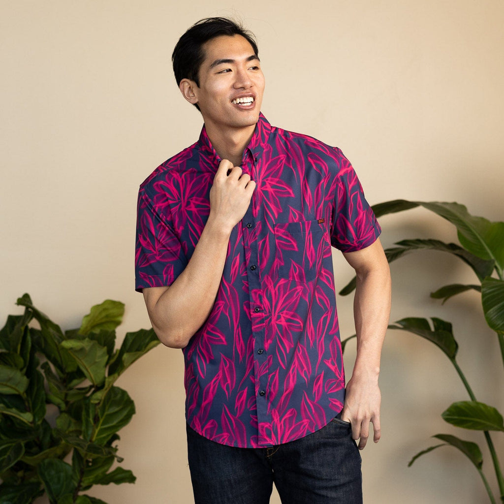 RSVLTS Ghost Palms KUNUFLEX Short Sleeve Shirt in Green — detail 8