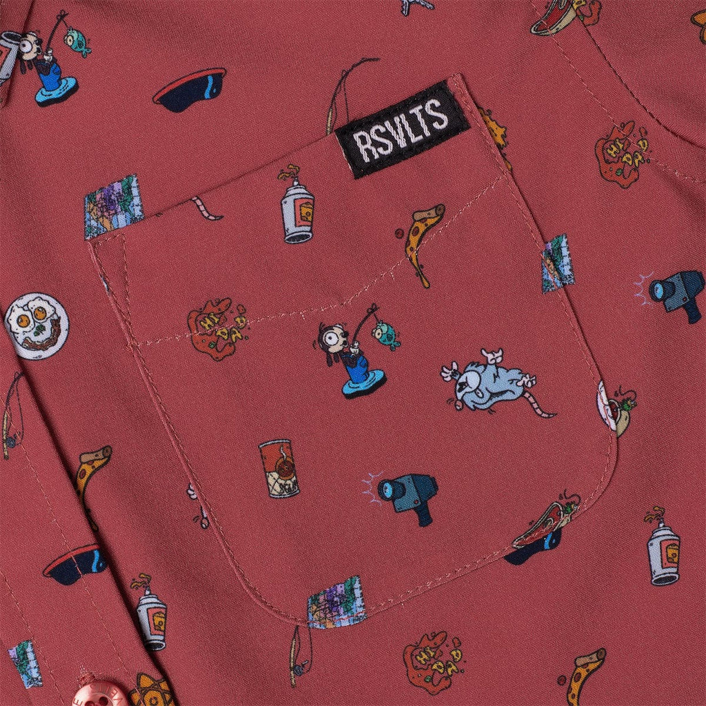 RSVLTS Road Trip Trinkets Preschool KUNUFLEX Short Sleeve Shirt in Red — detail 3