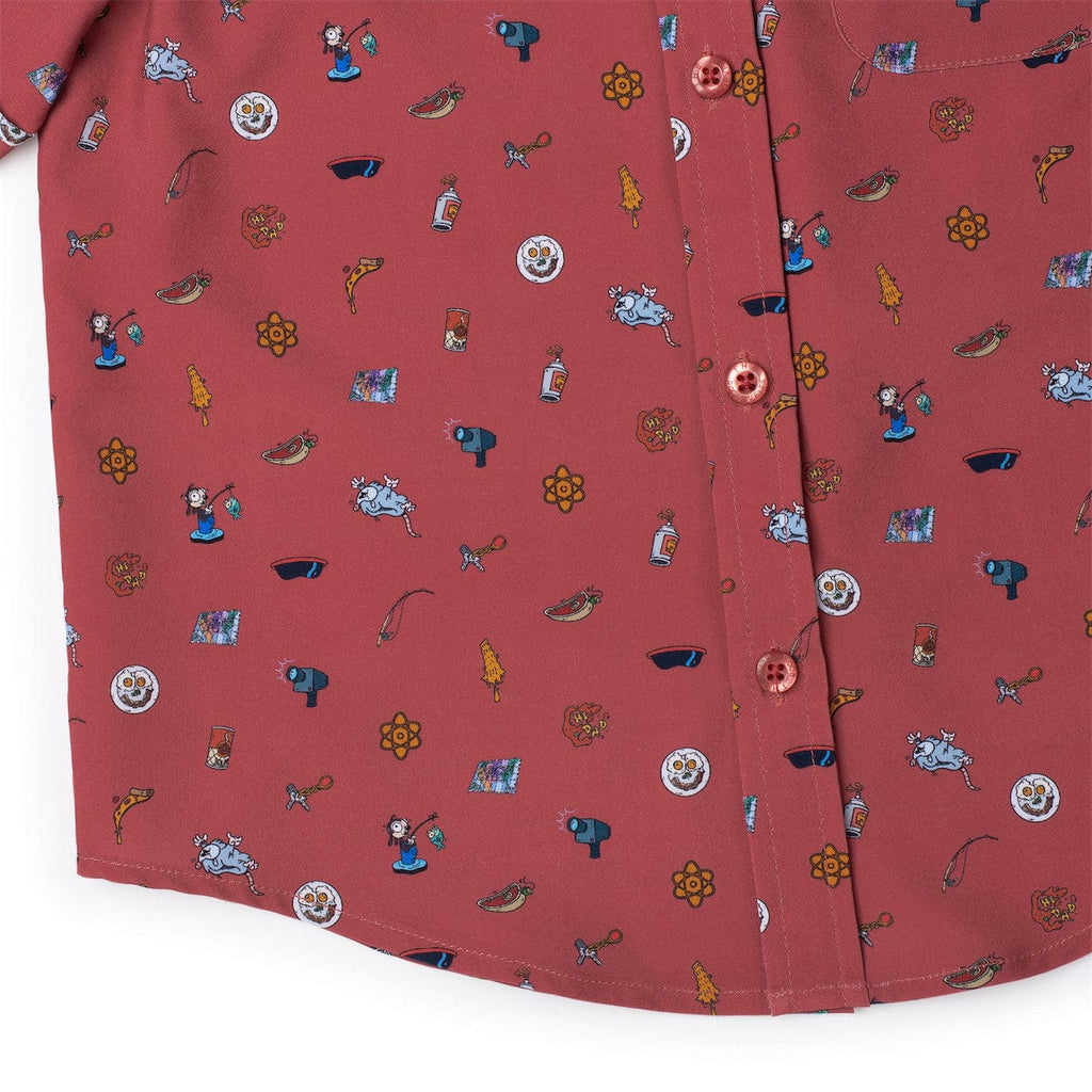 RSVLTS Road Trip Trinkets Preschool KUNUFLEX Short Sleeve Shirt in Red — detail 5