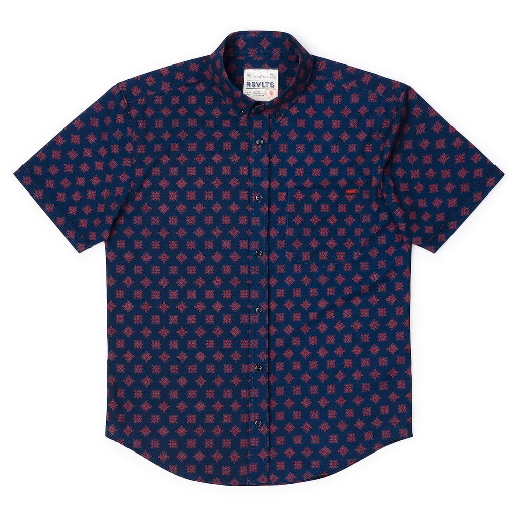 RSVLTS Cool S F KUNUFLEX Short Sleeve Shirt in Blue — detail 8