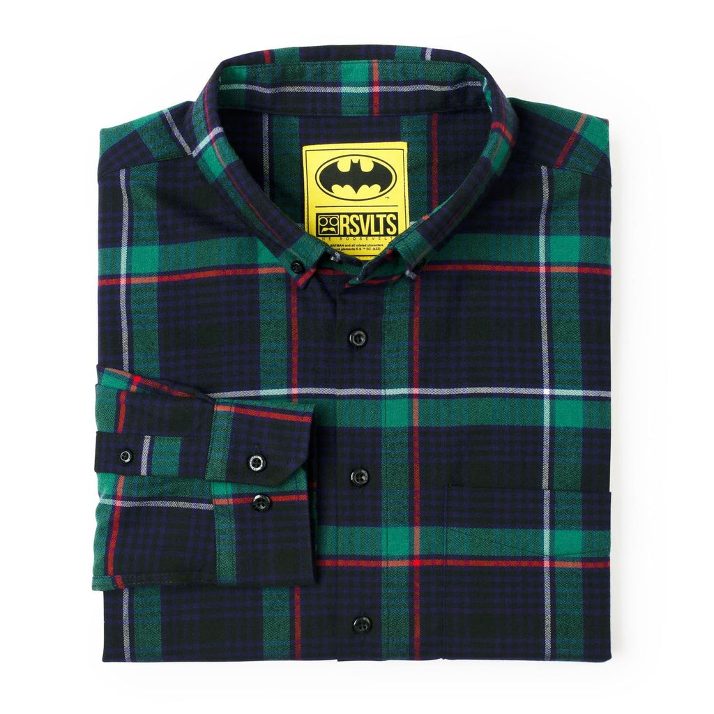 RSVLTS The Joker BorlandFlex Long Sleeve Flannel in Black — front view