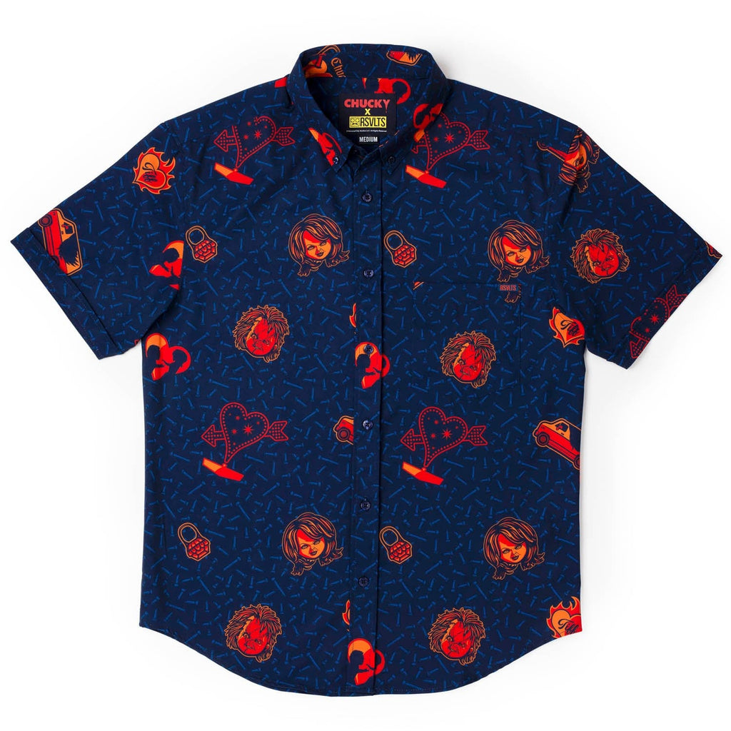 RSVLTS Love Hurts KUNUFLEX Short Sleeve Shirt in Blue — detail 2