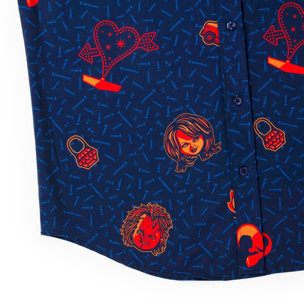 RSVLTS Love Hurts KUNUFLEX Short Sleeve Shirt in Blue — detail 7