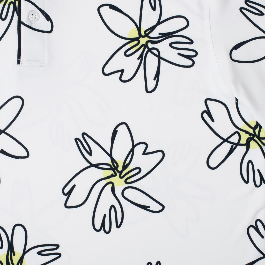 RSVLTS Flower Doodle All-Day Polo in Black — detail 5
