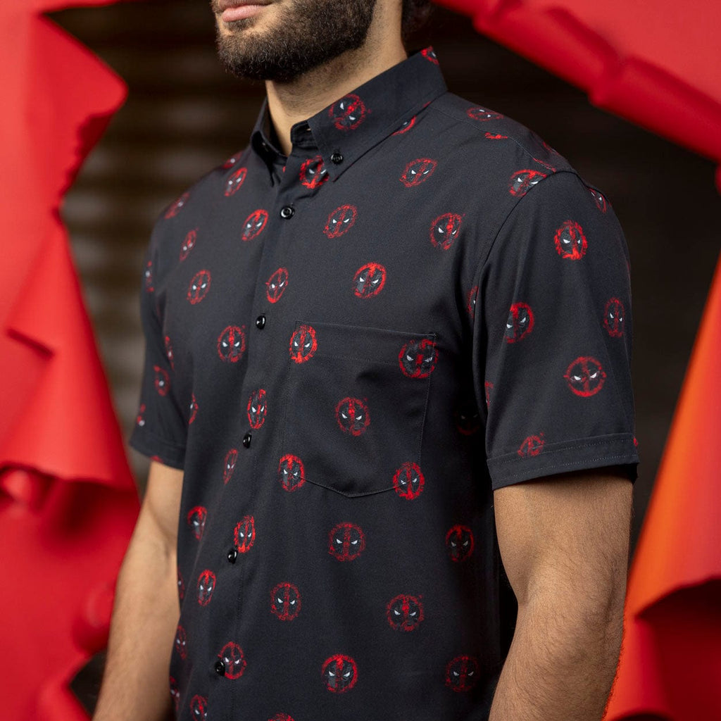 RSVLTS The Anti-Hero KUNUFLEX Short Sleeve Shirt in Black — front view