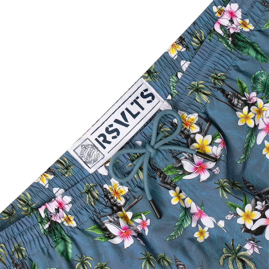 RSVLTS Wander Laos Hybrid Shorts in Gray — detail 4