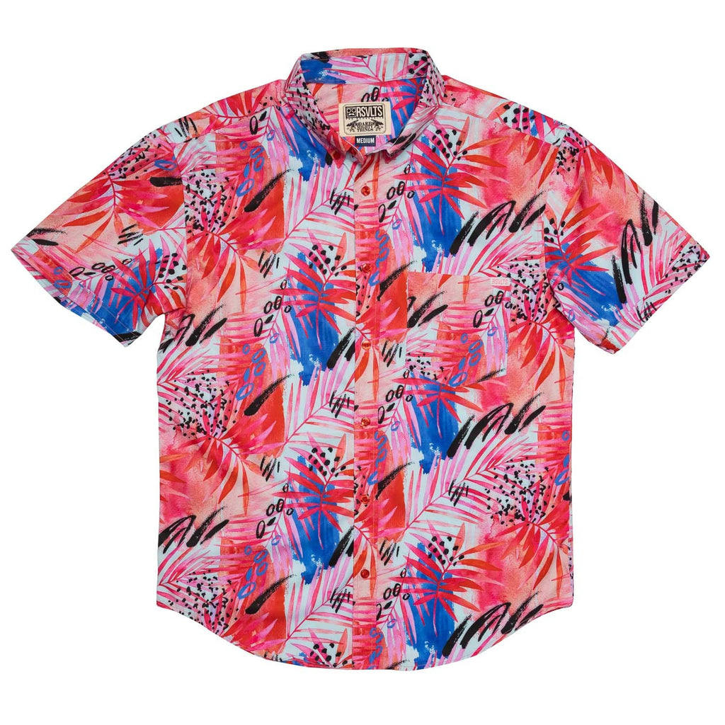 RSVLTS Berry Mystique KUNUFLEX Short Sleeve Shirt in Red — detail 2