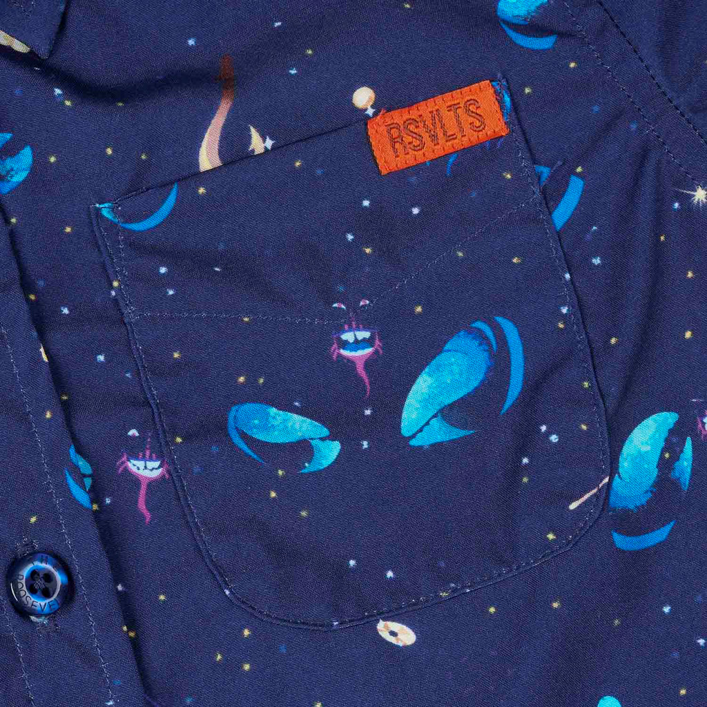 RSVLTS I’d Rather Be Shiny Preschool KUNUFLEX Short Sleeve Shirt in Blue — detail 2