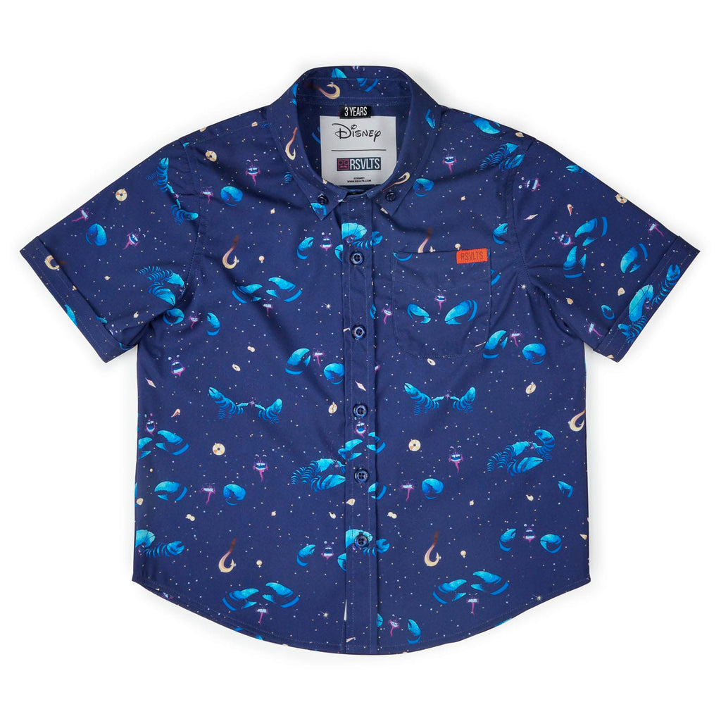 RSVLTS I’d Rather Be Shiny Preschool KUNUFLEX Short Sleeve Shirt in Blue — front view