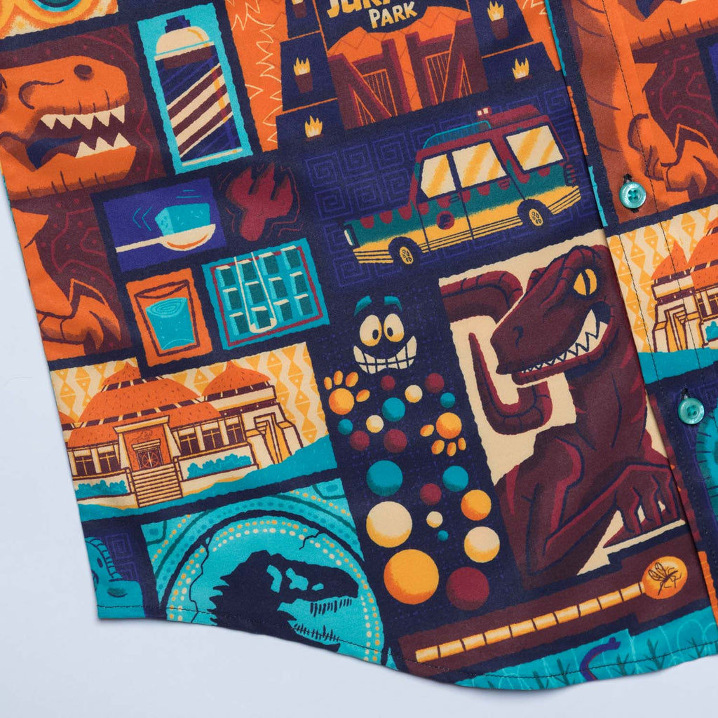 RSVLTS Tiki Finds A Way KUNUFLEX Short Sleeve Shirt in Multicolor — detail 7