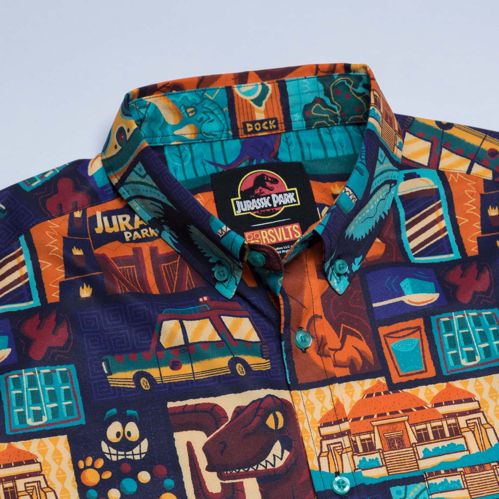 RSVLTS Tiki Finds A Way KUNUFLEX Short Sleeve Shirt in Multicolor — detail 9