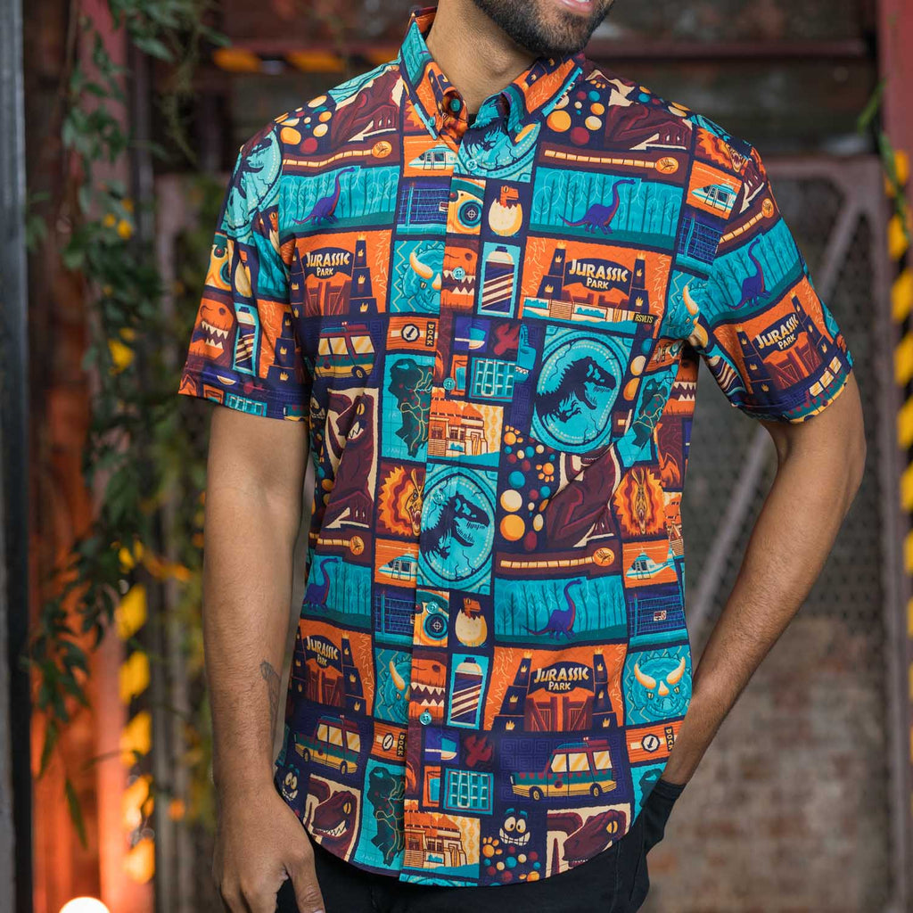 RSVLTS Tiki Finds A Way KUNUFLEX Short Sleeve Shirt in Multicolor — detail 3