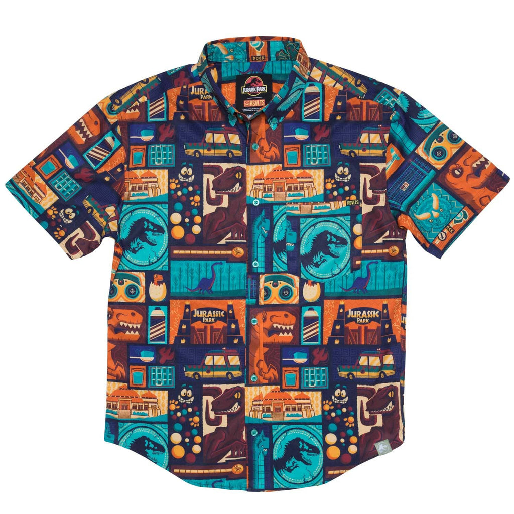 RSVLTS Tiki Finds A Way KUNUFLEX Short Sleeve Shirt in Multicolor — detail 4