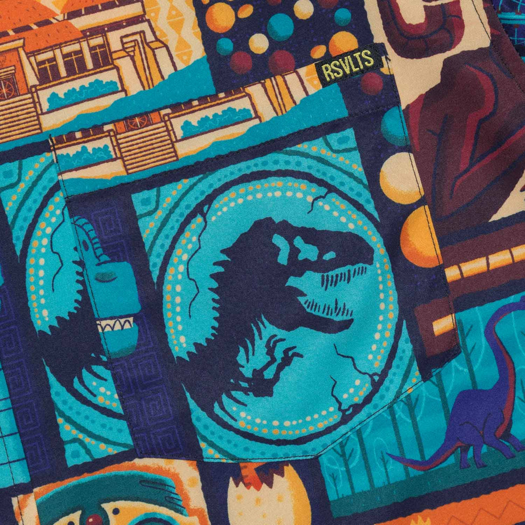 RSVLTS Tiki Finds A Way KUNUFLEX Short Sleeve Shirt in Multicolor — detail 2