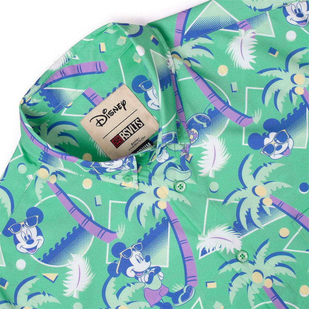 RSVLTS Cabana Mickey KUNUFLEX Short Sleeve Shirt in Green — detail 8