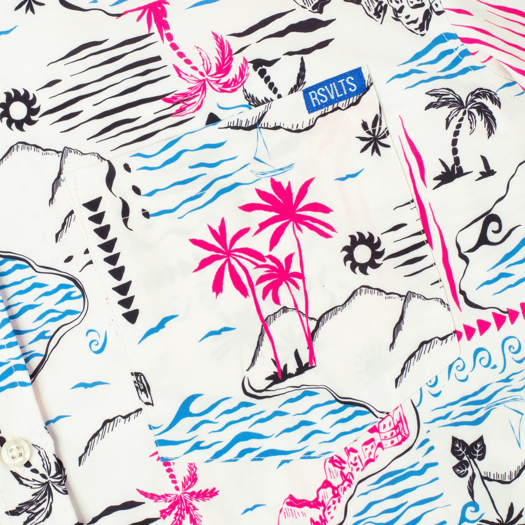 RSVLTS Soleil Beach (Day) KUNUFLEX Short Sleeve Shirt in Multicolor — detail 8